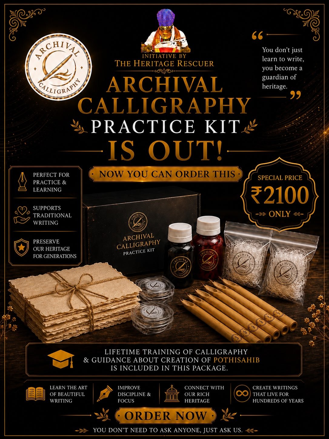 Archival Calligraphy Course || Gurmukhi Calligraphy Course
